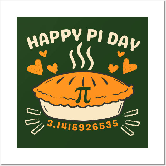 Math Lovers Happy PI Day 3.14 Pi Wall Art by JunThara